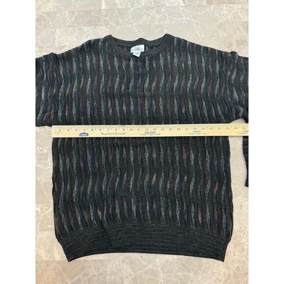 VINTAGE LOUIS ROTH COOGI STYLE WEAVE SWEATER BROWN MULTO MENS Large EXCELLENT - Picture 6 of 10